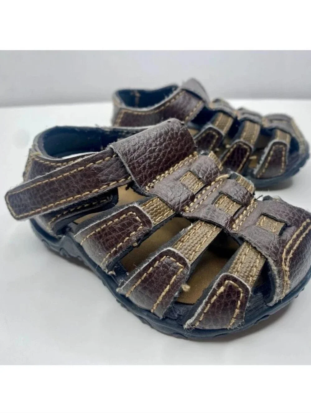 Kids Brown Fisherman Sandals - Casual Closed-Toe